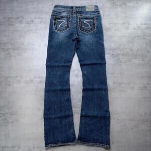 Y2K Blue Silver Jeans Grunge Suki Bootcut Denim Jeans